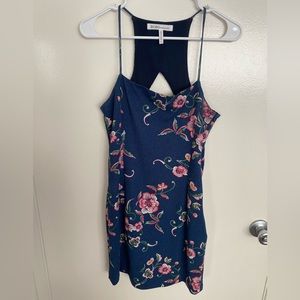 BCDG floral embroidered dress, blue. Size 6